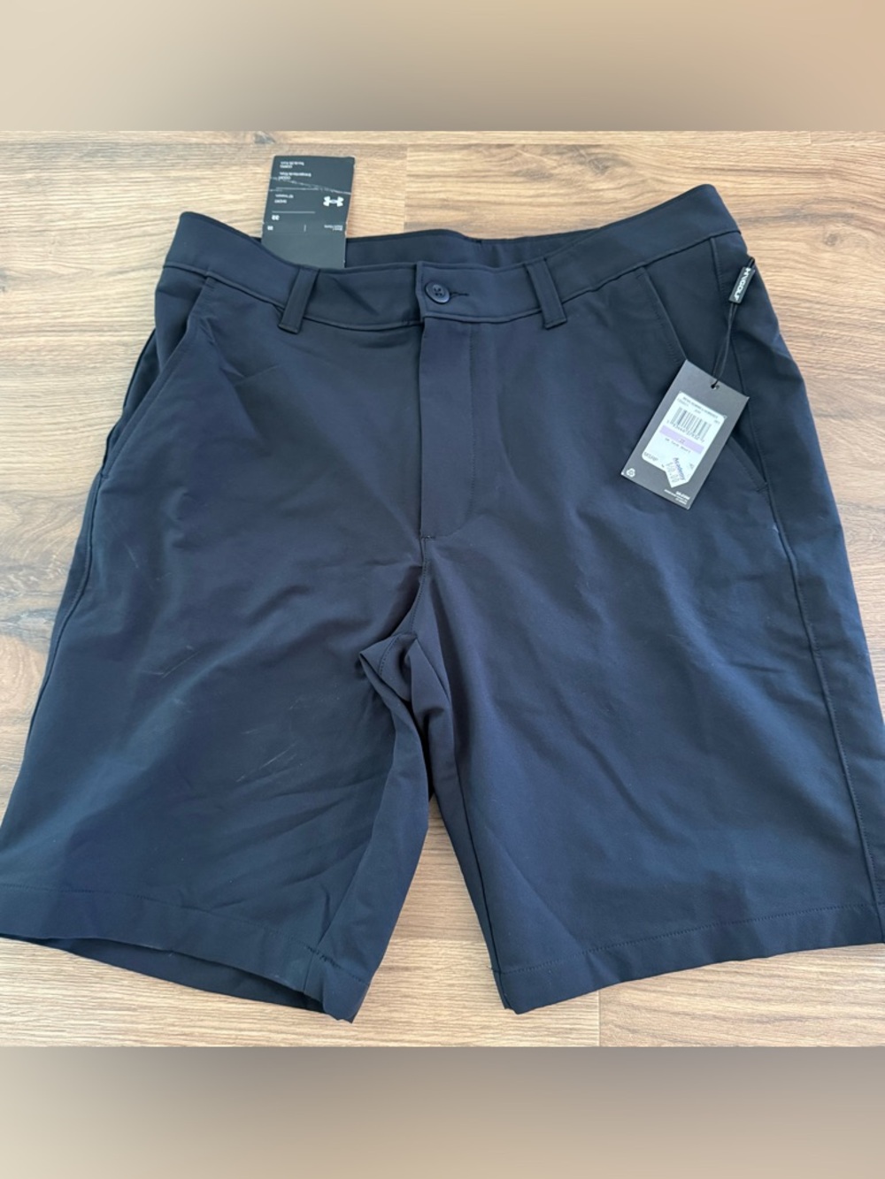 Under Armour UA Tech Shorts Men 32 Black 10” Inseam Golf Athletic NEW NWT